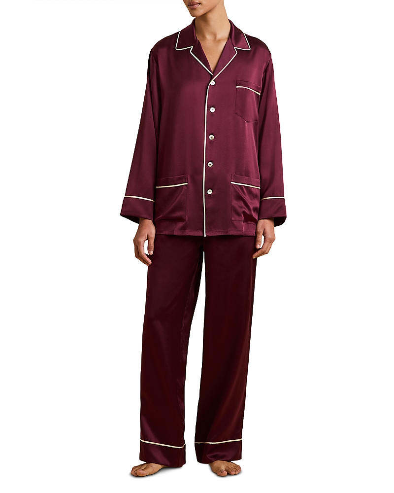 Olivia von Halle Yves Silk Long Pajama Set