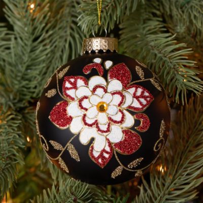 Black and White Bauble Ornament - Exclusive