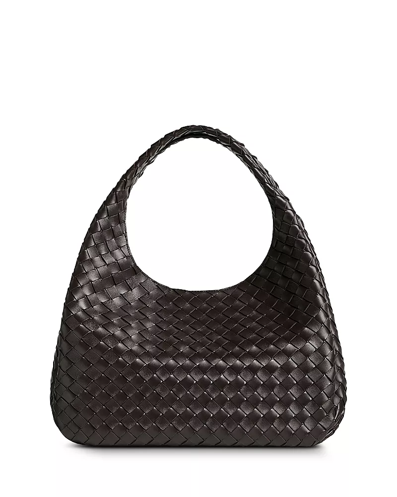 Bottega Veneta Campana Large Intrecciato Leather Shoulder Bag