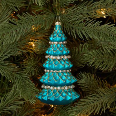Caviar Kaspia Glass Christmas Tree Ornament