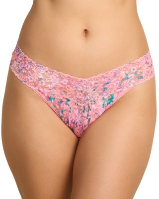 Printed Signature Lace Original Rise Thong