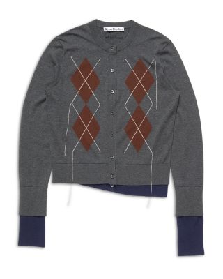 Layered Look Cardigan Sweater