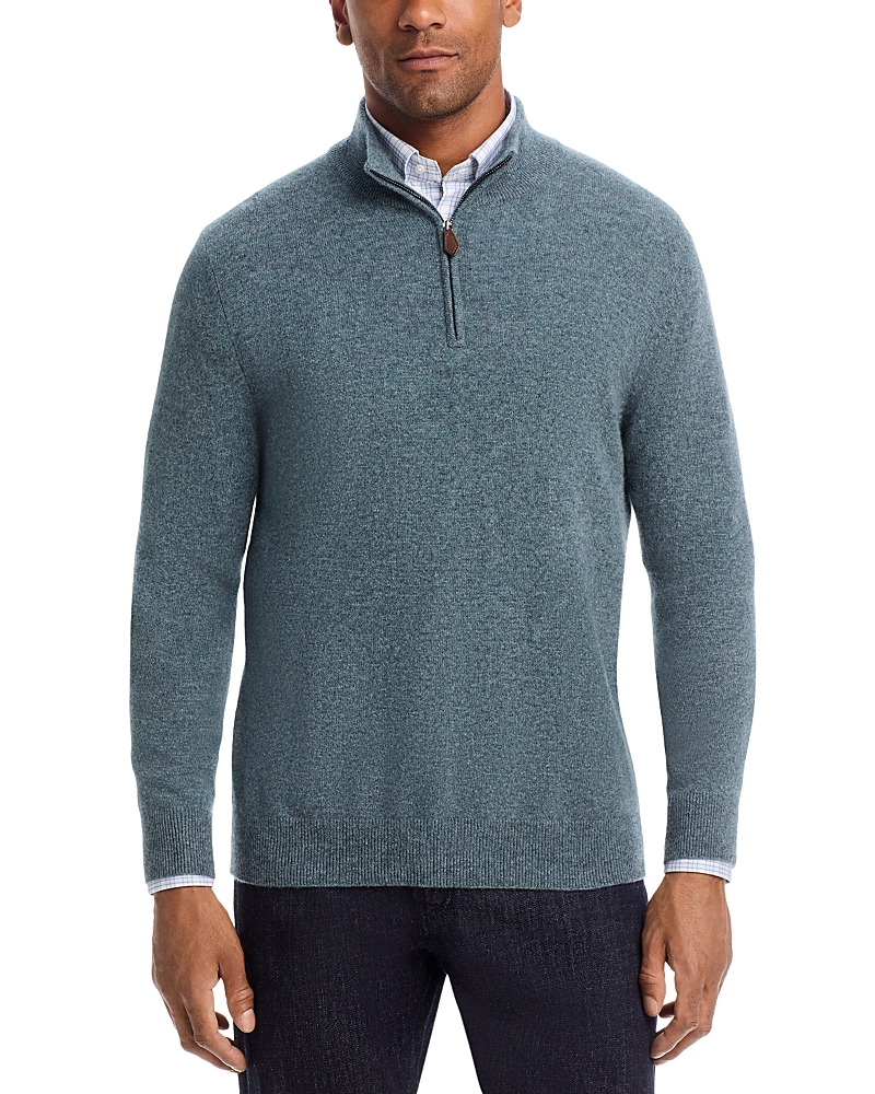 The Men's Store at Bloomingdale's Seaglass Cashmere Half-Zip Sweater - Exclusive