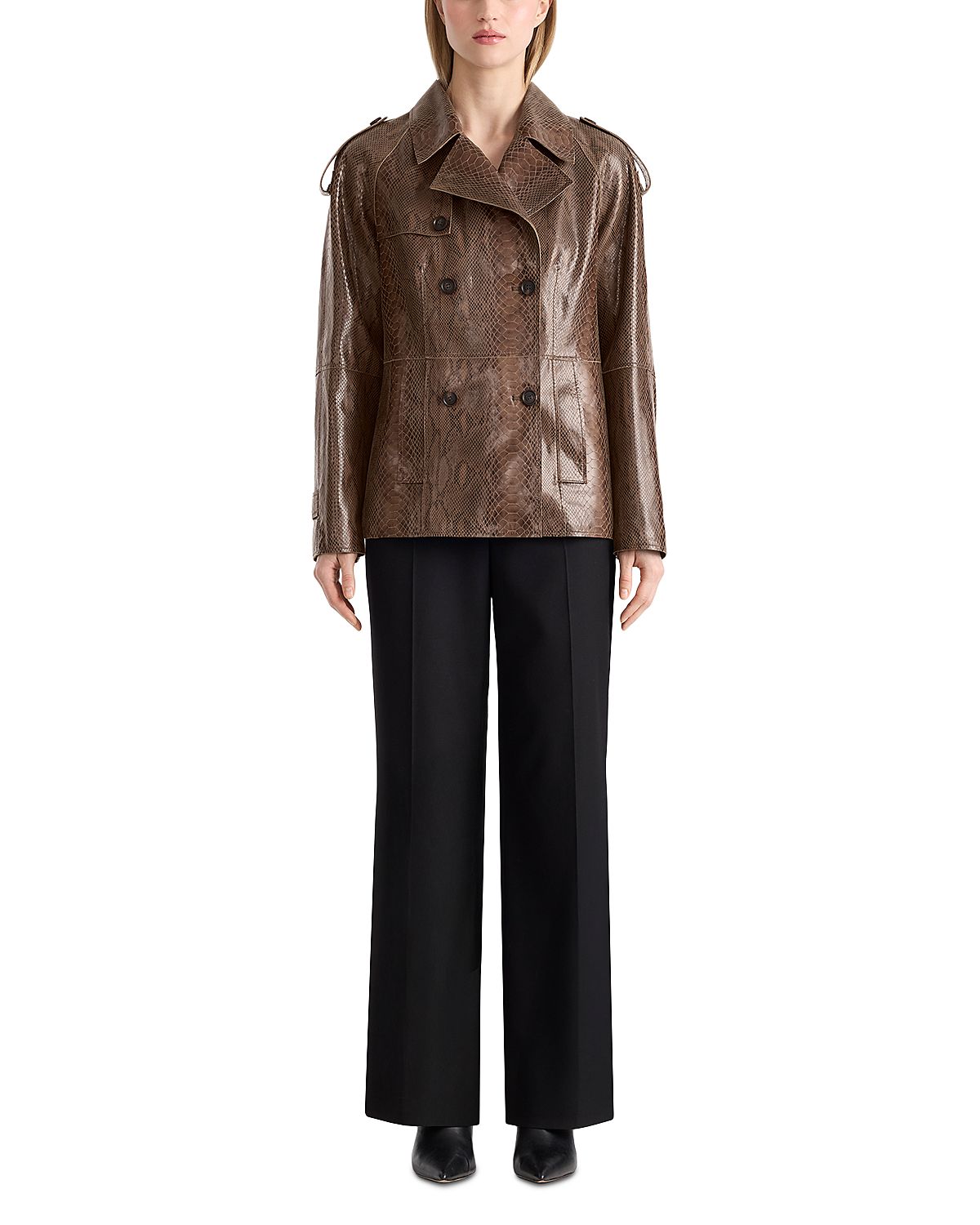 Mackage Double Breasted Leather Jacket