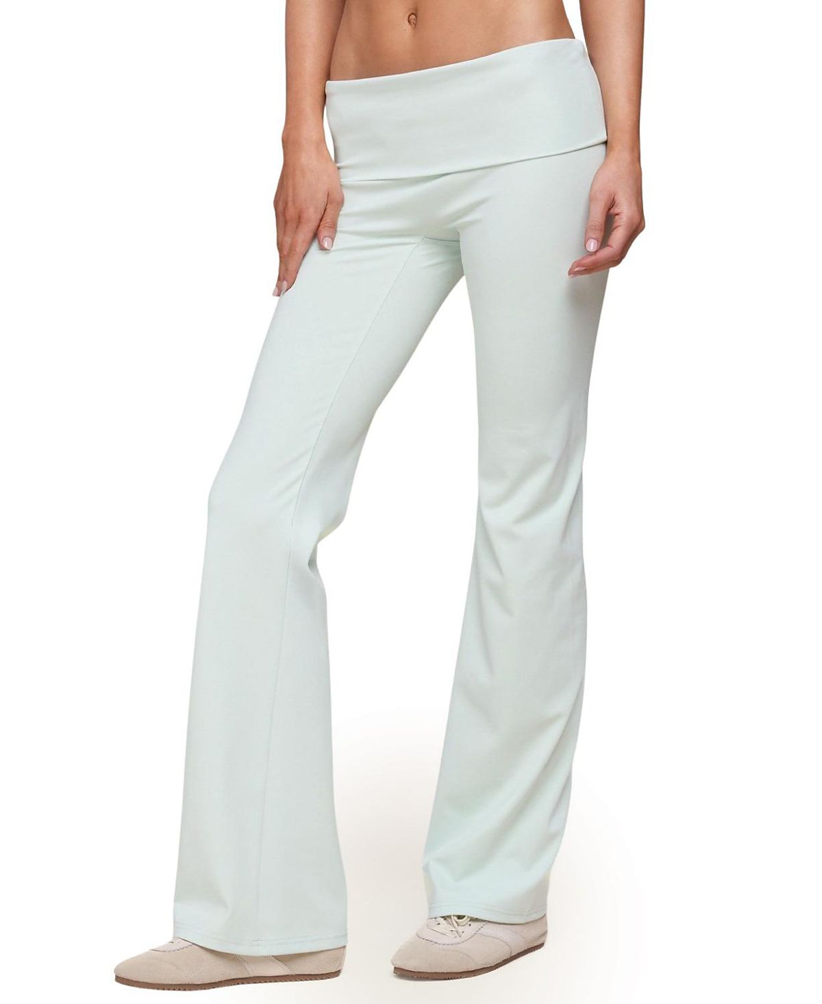 Edikted Oriane Foldover Flared Leggings