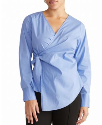  Women's Plus Beacon Stretch Poplin Wrap Shirt