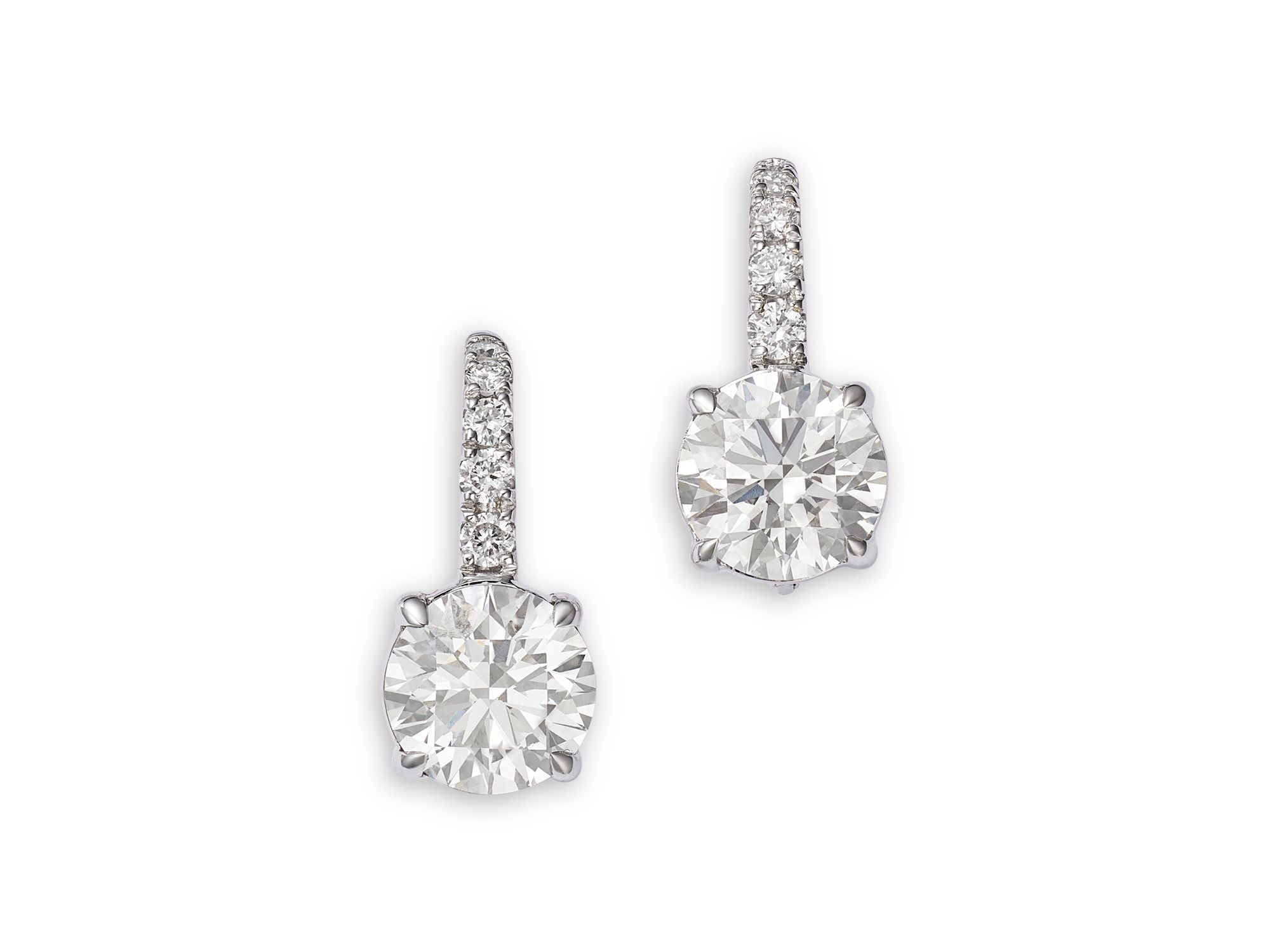 Luxe Collection Certified Lab Grown Diamond Huggie Hoop Earrings in 14K Gold, 3.5 tcw - Image 1
