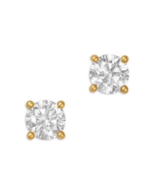 Bloomingdale's Fine Collection Luxe Collection Certified Lab Grown Diamond Four Prong Martini Set Stud Earrings in 18K Gold, 2.0 tcw