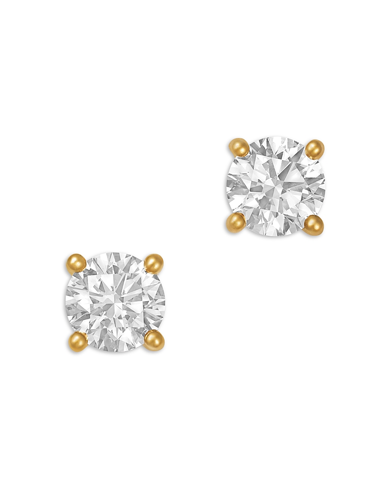 Bloomingdale's Fine Collection Luxe Collection Certified Lab Grown Diamond Four Prong Martini Set Stud Earrings in 18K Gold, 2.0 tcw