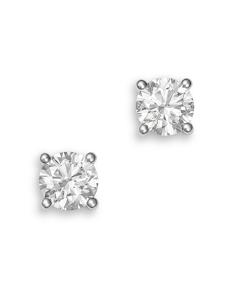 Bloomingdale's Fine Collection Luxe Collection Certified Lab Grown Diamond Four Prong Martini Set Stud Earrings in 18K Gold, 2.0 tcw · OS