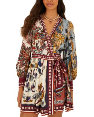 Stained Glass Wrap Mini Dress