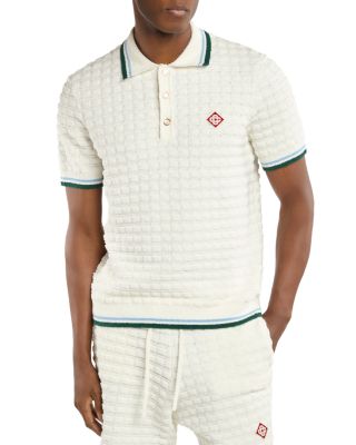 Terry Towel Check Polo Shirt