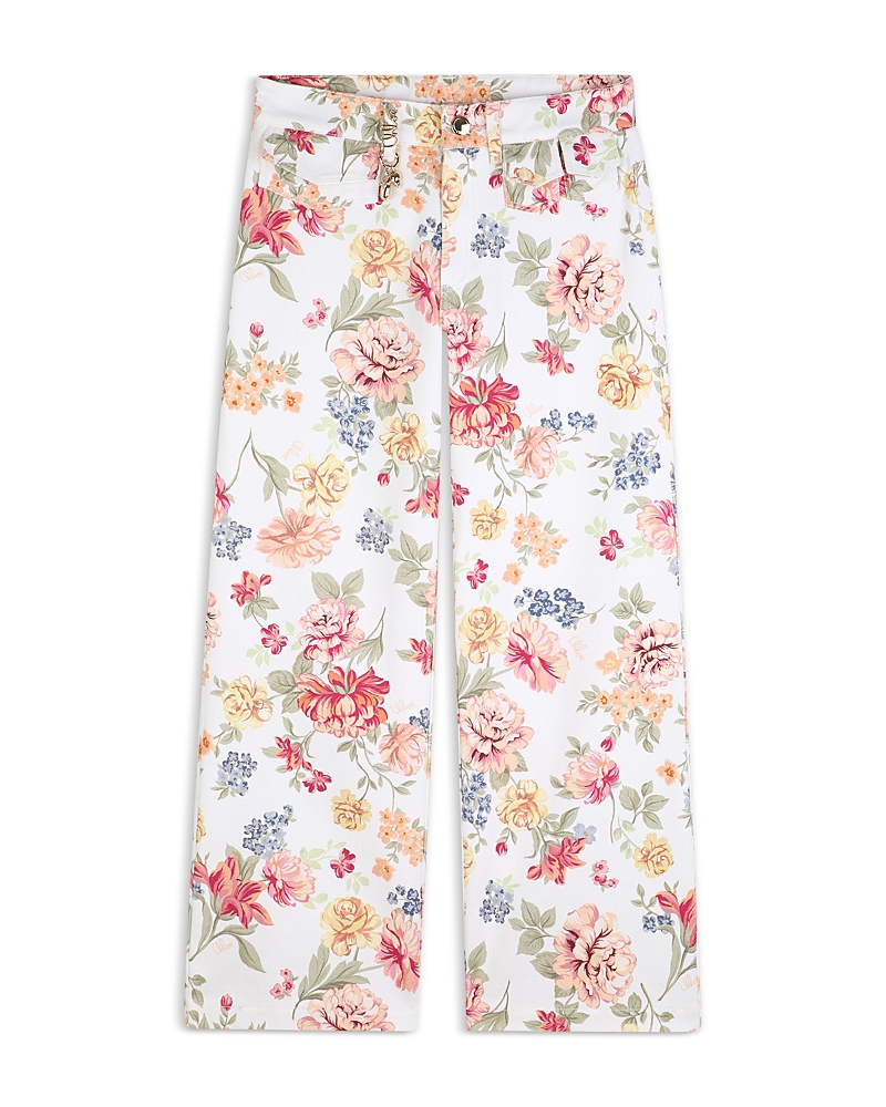 Chloe Girls' Floral Print Bootcut Trousers - Little Kid, Big Kid