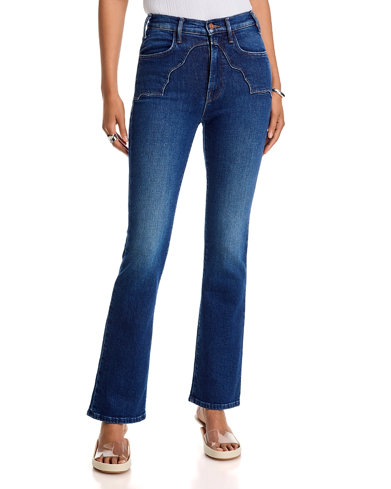 Mother The Buckle Bunny Hustler High Rise Bootcut Jeans in Cosmic Cowgirl