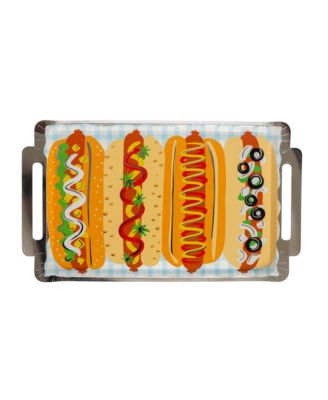 Patriotic Hot Dog Platter Plates, Set of 8