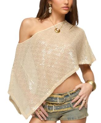 Alanna Sheer Sequin Poncho