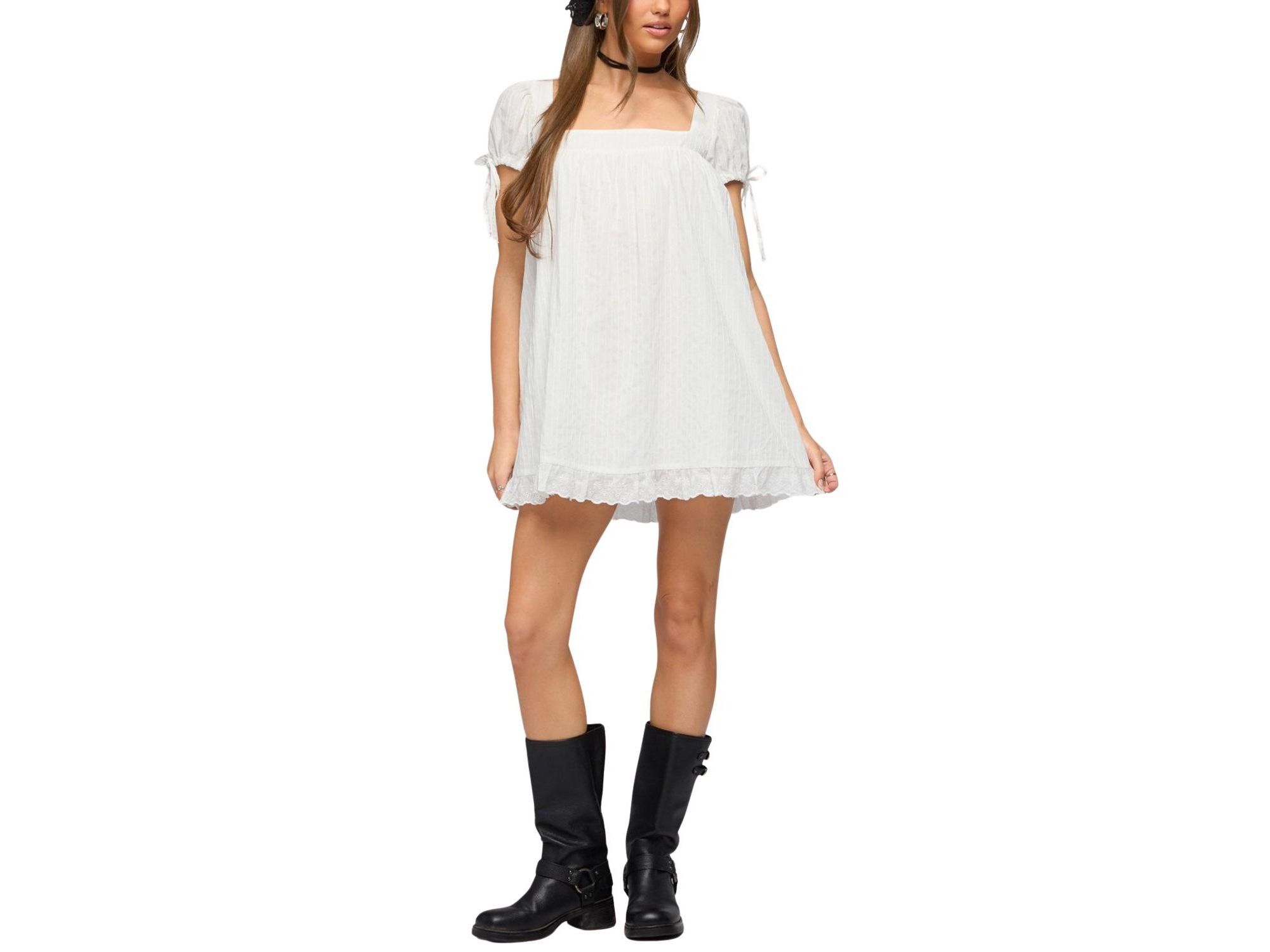 Sepid Striped Cotton Mini Dress — Image 3