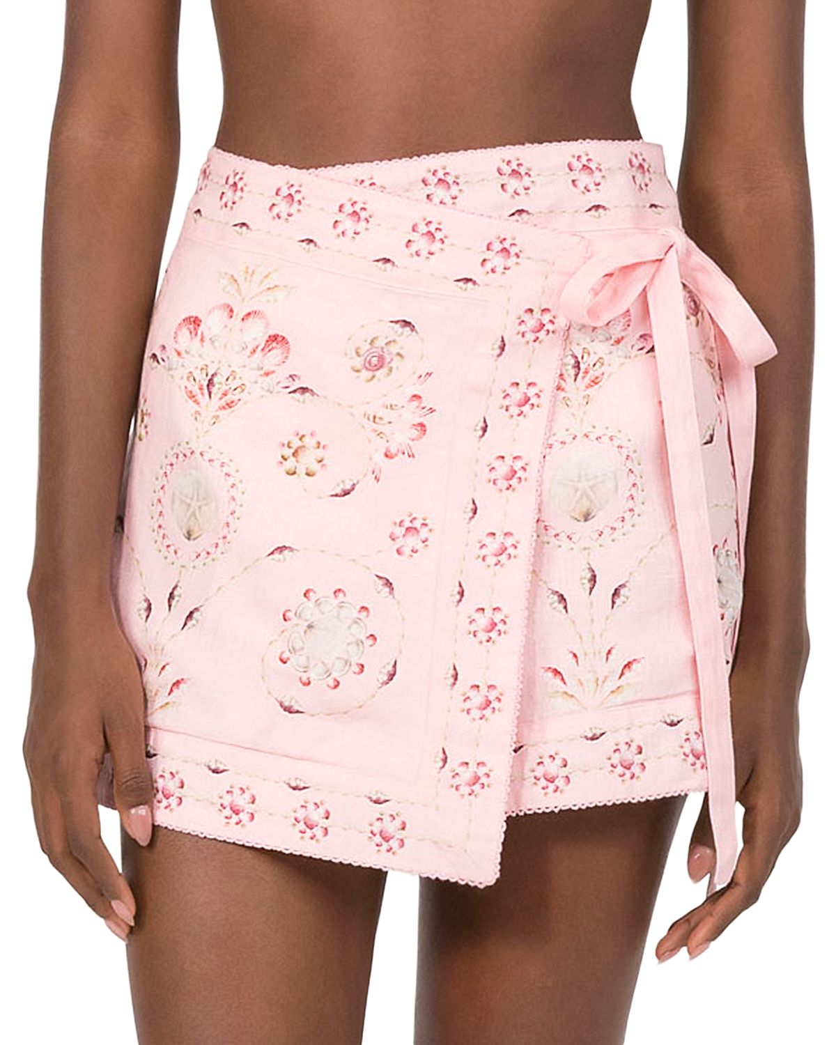 Agua by Agua Bendita Luna Playa Linen Swim Cover-Up Skirt