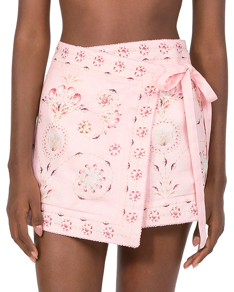 Agua by Agua Bendita Luna Playa Linen Swim Cover-Up Skirt