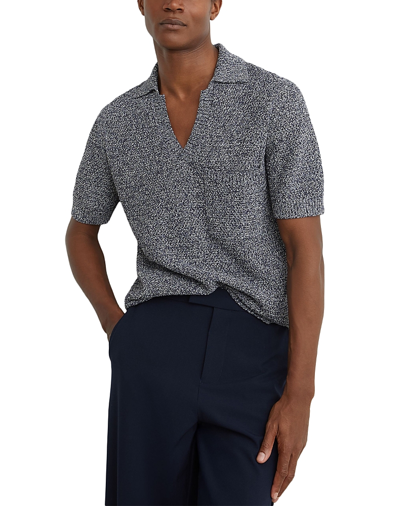 Reiss Owen Open Collar Speck Polo Shirt