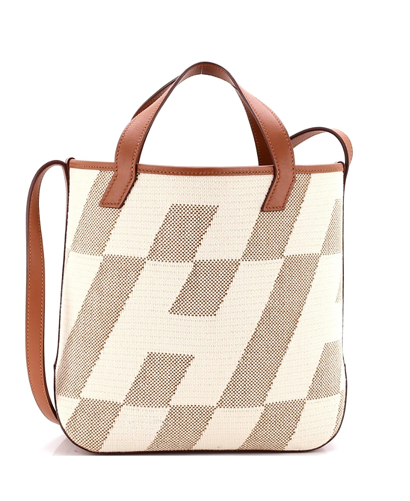 Pre-Owned HERMES 27 Cabas H en Biais Tote Canvas with Leather