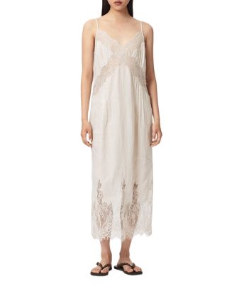 Samia Lace Trim Midi Slip Dress
