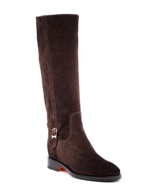 Santoni Women's Suede Riding Boot