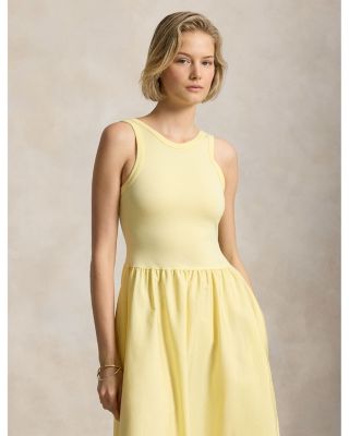 ralph lauren pleated sleeveless mockneck dress POLO RALPH LAUREN Pleated Sleeveless Mockneck Dress