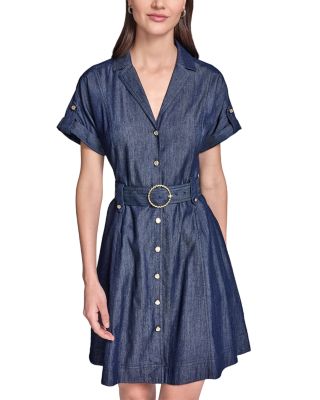 karl lagerfeld denim dress KARL LAGERFELD PARIS Women's Denim Dress