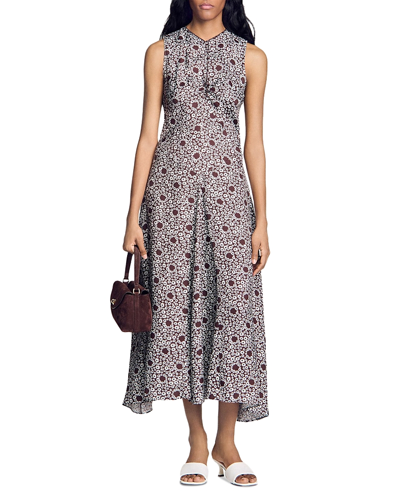 Sandro Daisy Print Maxi Dress