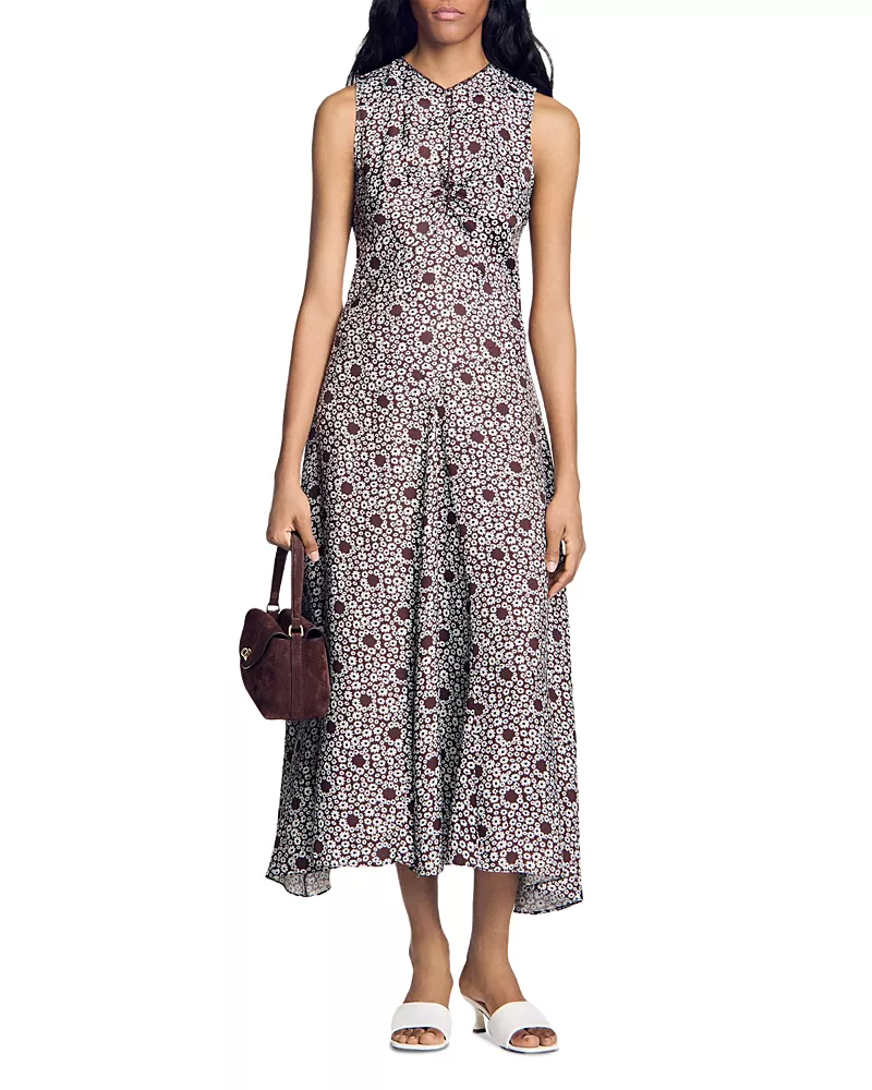 Sandro Daisy Print Maxi Dress