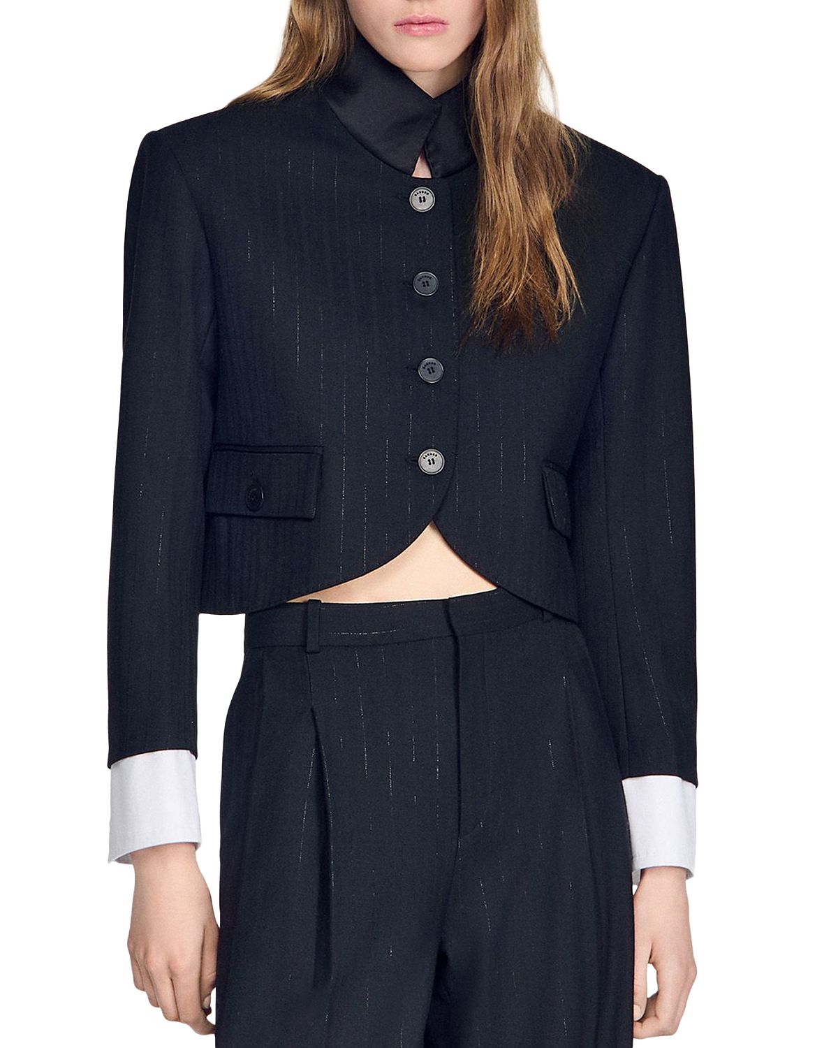 Sandro Stand Collar Short Jacket
