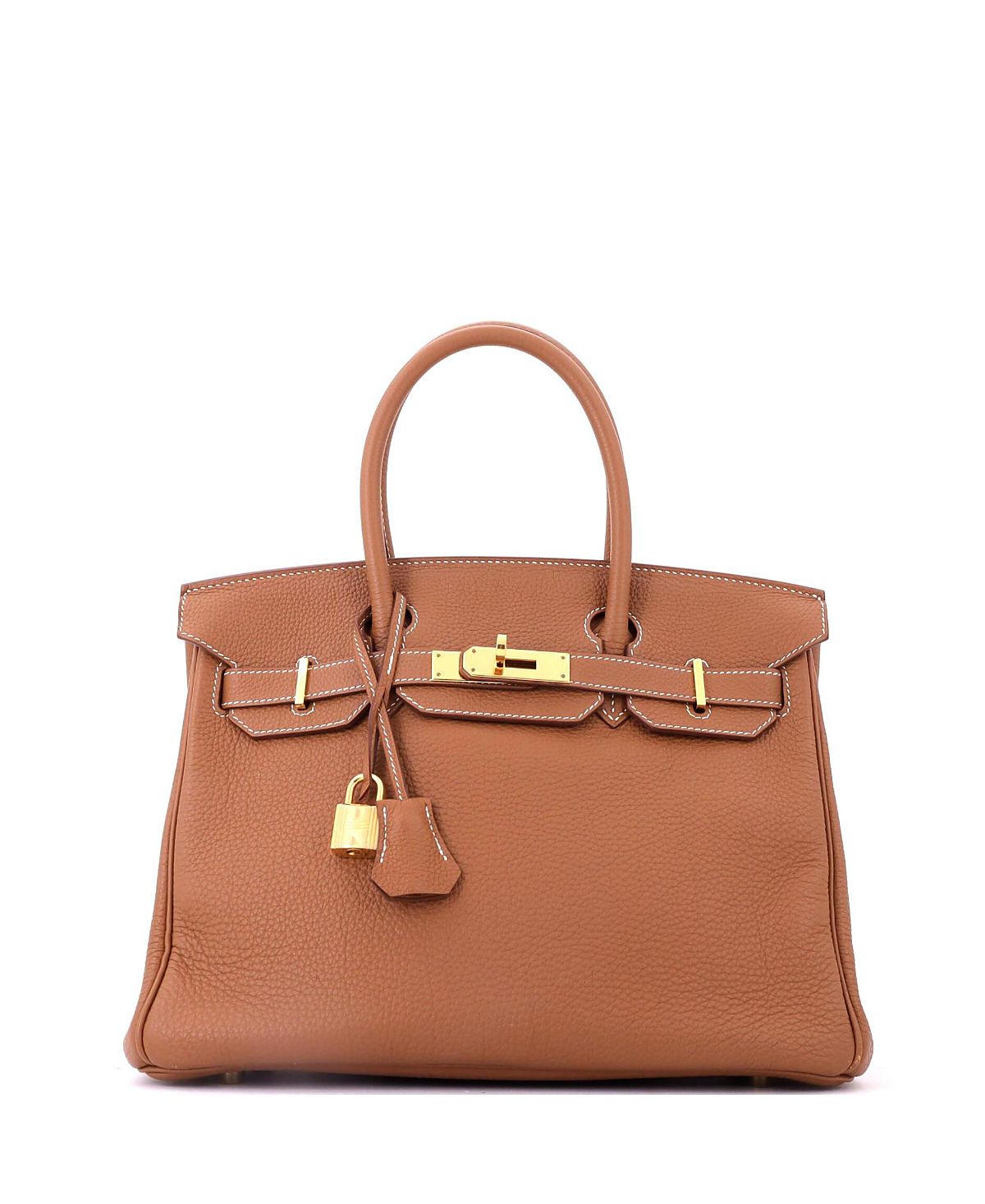 Pre-Owned HERMES Birkin 30 Handbag Brown Togo with Gold Hardware
