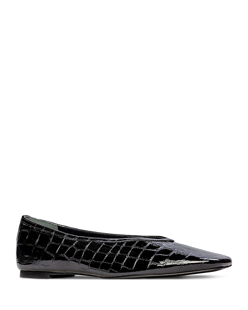 Black Suede Studio Women's Snip Toe Ballet Flats