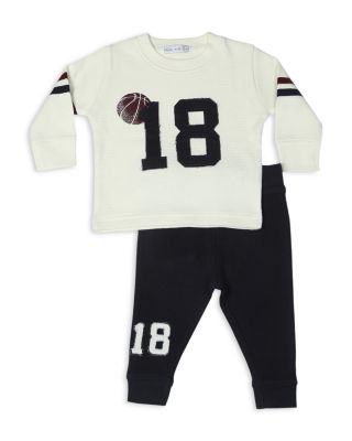 Boys' Varsity Number Applique Thermal Shirt & Pants Set - Toddler