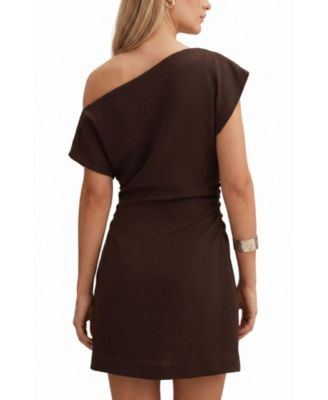 Women's Danielle Asymmetrical Neck Mini Dress - thumbnail 4