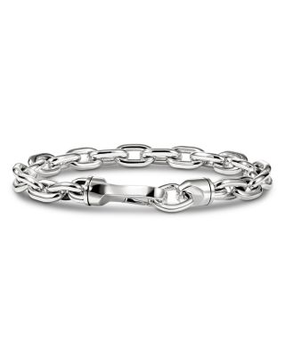 Sterling Silver Chain Oval Link Bracelet