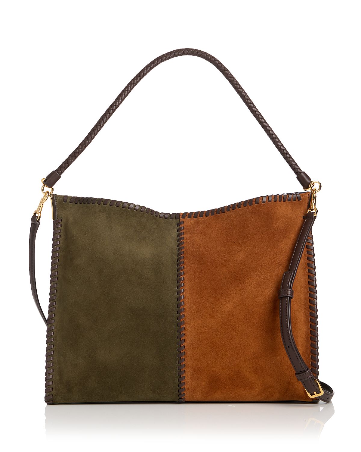 Veronica Beard Vida Suede Shoulder Bag