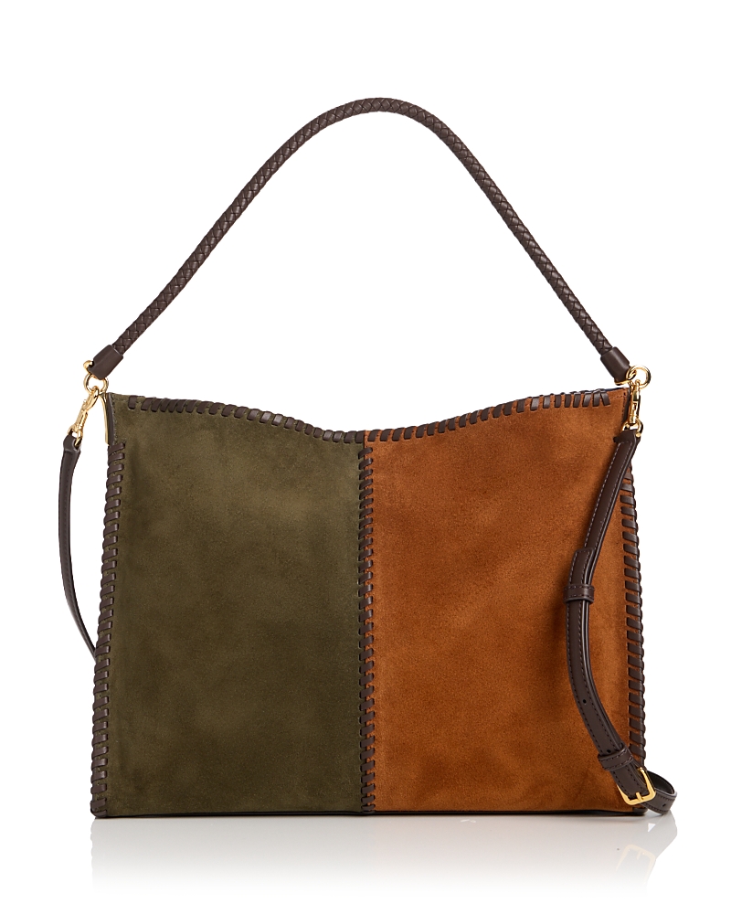 Veronica Beard Vida Suede Shoulder Bag