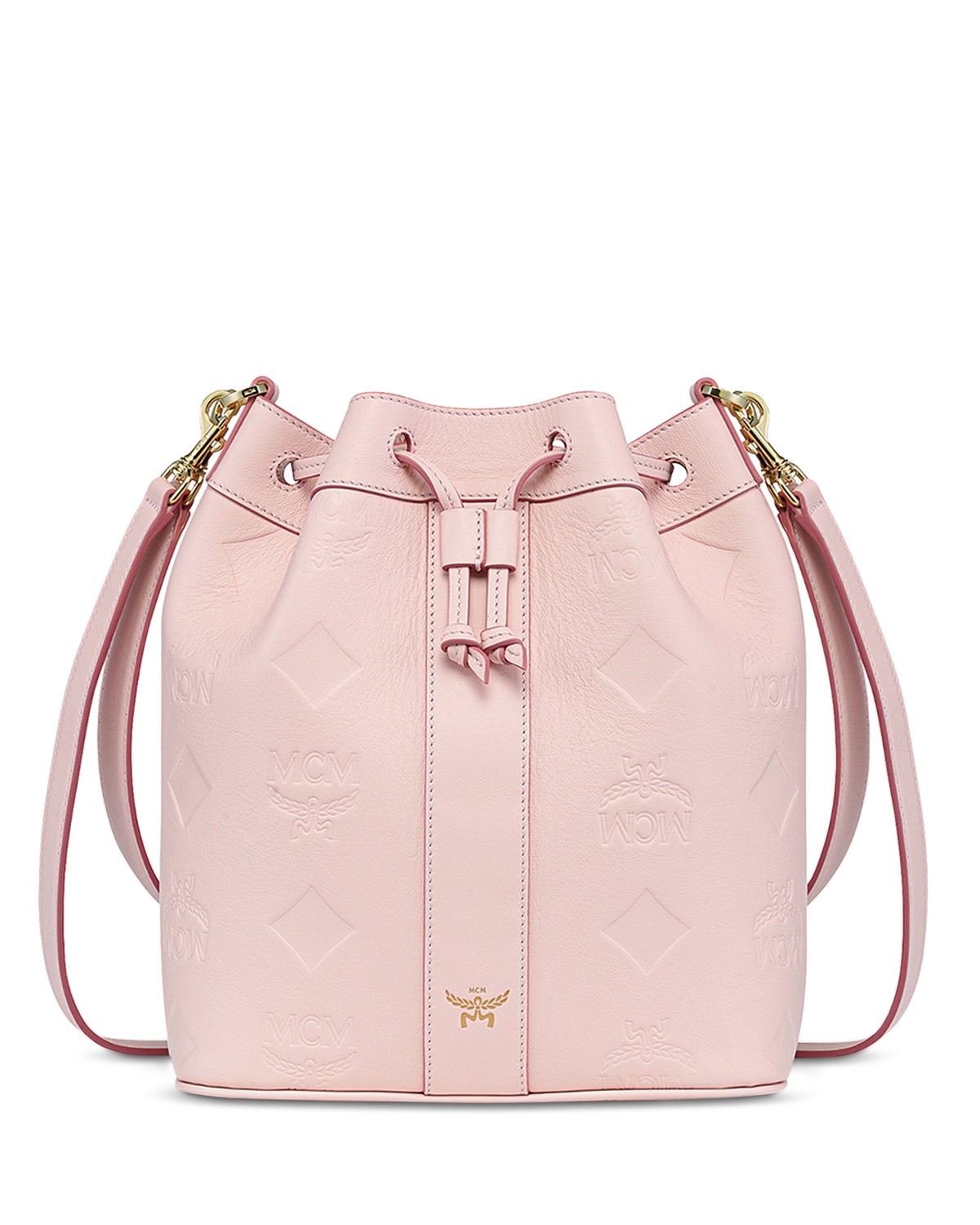Dessau Maxi Monogram Leather Drawstring Bag