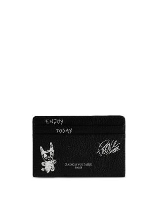 Arty Tag Grained Leather Card Case