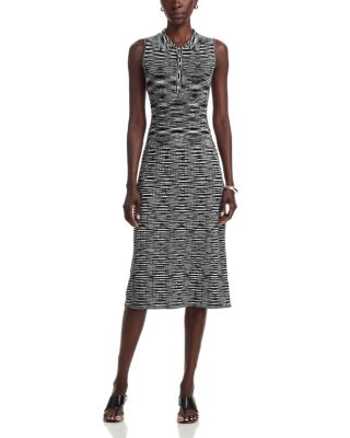 Polo Collar Rib Knit Dress