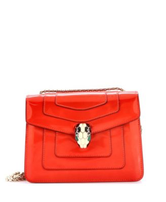 Small Serpenti Forever Square Shoulder Bag Metallic Leather