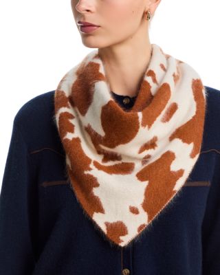 Grizzly Cow Print Wild Rag Cashmere Scarf