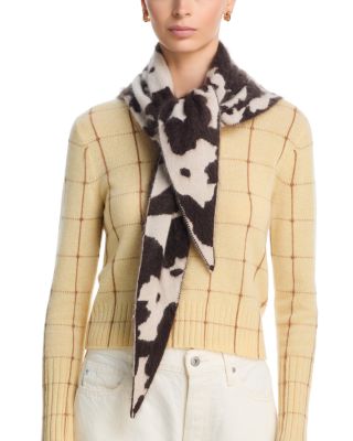 Guest In Residence Grizzly Cow Print Wild Rag Cashmere Scarf