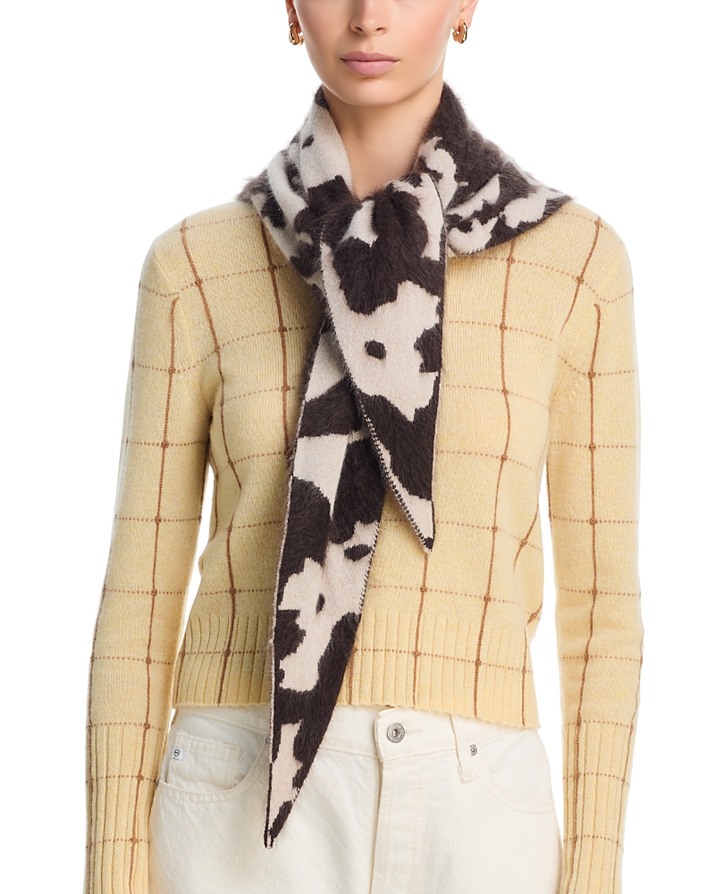 Guest In Residence Grizzly Cow Print Wild Rag Cashmere Scarf