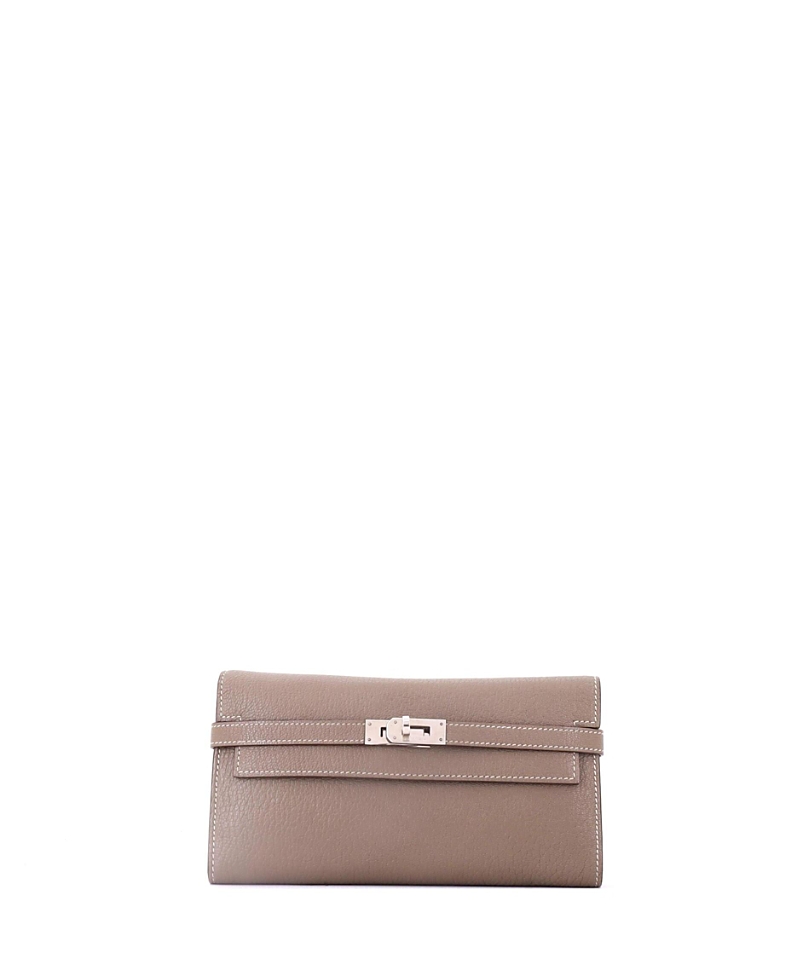 Pre-Owned HERMES Long Kelly Wallet Chevre Mysore