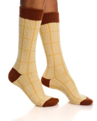 The Checker Soft Cashmere Socks