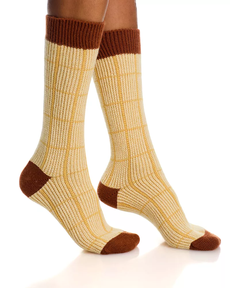 Guest in Residence The Checker Soft Cashmere Socks