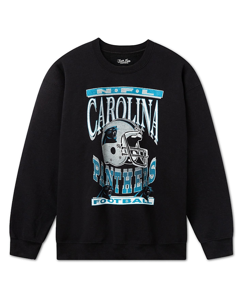 Junk Food Clothing Unisex Carolina Panthers Helmet Crew Fleece